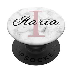 PopSockets Ilaria Pink Monogram Lettera I Girls in Personalizzare PopGrip: Impugnatura per Telefoni Cellulari e Tablet Intercambiabile