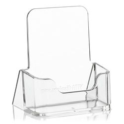 VITAdisplays - Soporte para tarjetas de visita (10 unidades, formato vertical), transparente
