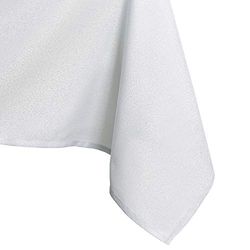 AmeliaHome Lotus Effect Tablecloth, Water-Repellent Polyester, 110 x 110 cm, Empire White