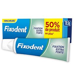 Fixodent Crème Fixative Neutre, Adhésive Pour Prothèses Dentaires, Fixation Extra Forte, Bouclier Antibactérien, Goût Neutre, 70.5g