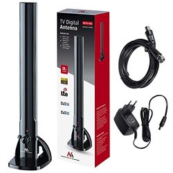 Maclean MCTV-930 - Antena para televisão (HDTV, DVB-T2, DVB-T, LTE, Dab, UKW, 100 dBμV, terrestre digital)
