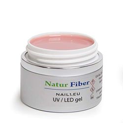 NAIL1.EU MakeUP UV LED Gel fibra di vetro 1 fase FIBER NATUR, colore della pelle, 110 ml