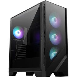 MSI MAG FORGE 320R AIRFLOW Mid-Tower PC Case - ATX Capacity, RTX 40 GPU Support, ARGB Fans, Magnetic Dust Filters, Tempered Glass, 1-6 ARGB Control Board, USB 3.2 Gen 1 Type-A