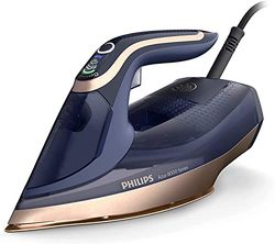 Philips Azur 8000-serie Stoomstrijkijzer - 85 g/min Continue Stoom, 260 g Turbostoomstoot, 3000 W, OptimalTEMP Technologie, SteamGlide Elite Zoolplaat, Donkerblauw (DST8050/20)