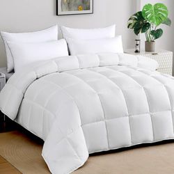 STWIENER Soft Oversized King Comforter 120"x120"-Lightweight Down Alternative Comforter Duvet Insert with 8 Corner Tabs for All Season-Fluffy Breathable Microfiber Comforter(White, Oversized King)