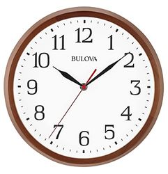 Bulova Clocks Model C4899 Clarity, Warm Walnut