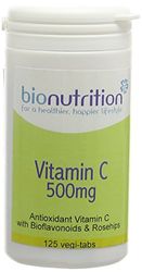 Bio Nutrition Vitamin C 500mg - Antioxidant Vitamin C with Bioflavonoids Supplement - 125 vegi-tabs