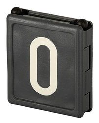 Kerbl 209420 - Collare numero Duo, 1 ciano, n. 0, 54 mm di lunghezza, 59 mm di larghezza, nero, 6 pezzi