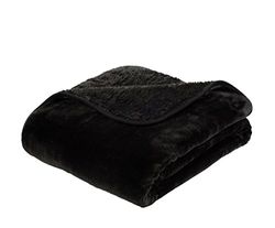 Gözze - Morbida Coperta Premium, Sensazione Cashmere, Microfibra, 220 x 240 cm - Nero