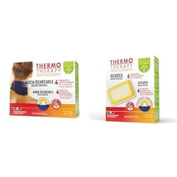 Thermo Therapy Special Pack per i Dolori Cervicali, Fascia Ricaricabile per Dolori Cervicali con 4 Dispositivi Autoriscaldanti + 6 Ricariche Dolori Cervicali