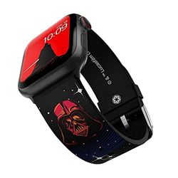 Star Wars - Darth Vader Cinturino Smartwatch - Licenza ufficiale, compatibile con ogni dimensione e serie di Apple Watch (orologio non incluso)