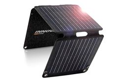 Innovate Pannello caricatore solare portatile 21W 5V 3 Amp. Max. con connessione USB tipo C-A. Pannello solare pieghevole e impermeabile. Perfetto per campeggio, trekking, spiaggia, montagna...