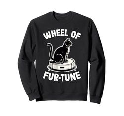 Wheel Of Fur-Tune Robot Vacuum Cleaner Funny Cat Sweatshirt