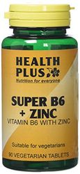 Health Plus Super B6 + Zinc Vitamin B Supplement - 90 Tablets