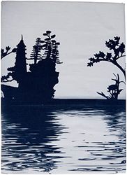 TSUKI Sábanas YAKAN Cama 90 Negro/Blanco/Zen Chillout