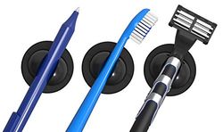 Schneider Klick-Fix universalhållare (självhäftande hållare för tandborstar, rakapparater, kablar, pennor och mycket mer upp till max 150 g) set om 5, svart