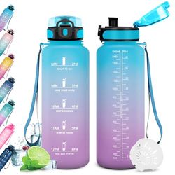 KollyKolla Borraccia Palestra - 1.5L, Borraccia Sportiva, a Prova di Perdite, senza BPA, Bottiglia Acqua con Indicatore del Tempo per Adulto, Scuola, Palestra, Lavoro, Bici, Escursionismo, Ciclismo