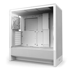 NZXT H5 Flow - Boîtier de PC Gaming Compact Moyen Tour ATX - Flux d'air élevé - 2 × Ventilateurs de 120 mm Inclus - Support de radiateur Avant 360 mm - Blanc