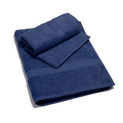 Caleffi - Serviette de Bain 2 Pièces en 100% Coton Eponge – 1 Serviette Toilette 50x100 cm + 1 Serviette Visage 40x60 cm, Douce et Ultra Absorbante - Serviettes Eponge - Lot Serviette