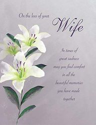 Regal Publishing C80806 Classic Symapthy Card Sad Loss of Your Wife ,Green - 8 x 6 inches