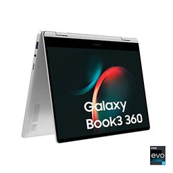 Samsung Galaxy Book3 360 NP750QFG-KB1FR Laptop, Intel Core i7, 16 GB RAM, 512 GB SSD, Intel Xe Graphics, Windows 11 Home, AZERTY, Szary, 15,6''