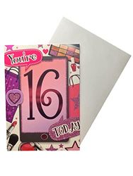 Verjaardagskaart voor 16e verjaardag meisje