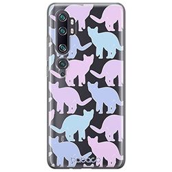 ERT GROUP mobiltelefonfodral för Xiaomi MI NOTE 10 / MI NOTE 10 PRO originalt och officiellt licensierat Babaco mönster Cats 011 anpassad till formen på mobiltelefonen, gedeeltelijk transparant