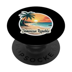 Repubblica Dominicana Sunset Beach Summer Sun Vacation Souvenir PopSockets PopGrip Adesivo