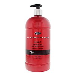 Mustang 3-In-1 Invigorating Body Wash 1000 ml Red