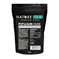 Nature Diet Psyllium Husk | 450g | High-Fibre Content | Vegan, Gluten-Free & Lactose-Free | Keto Diet & Low-Carb Baking | Ideal for Drinks & Recipes