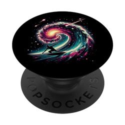 Surfista Cósmico Cabalgando A Través Del Espacio PopSockets PopGrip Intercambiable