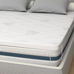 TOPPER CORRETTORE IN MEMORYFOAM PER MATERASSO SINGOLO 80X200 ALTEZZA 10 CM SFODERABILE ALOE VERA