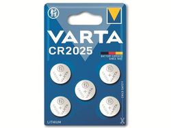 Varta Pilha de botão de lítio de 3 V Electronics CR2025, pilhas de botão numa bolha original de 5 unidades