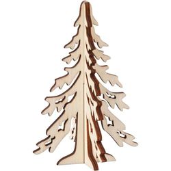 Christmas Tree, H: 12.5 cm, W: 8.5 cm, Plywood, 1pc