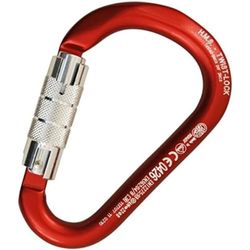 Kong. HMS Classic Twist Lock karabijnhaak van aluminiumlegering, dubbele beweegbare klem, automatische sluiting, scheepsknoop, EN 362/B, EN 12275/B, UIAA gewicht 95 g