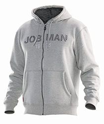 Jobman 515438-9198-5 Vintage bluza z kapturem w kolorze szarym, rozmiar M, M