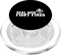Hombres de verdad luchan contra incendios PopSockets PopGrip para MagSafe