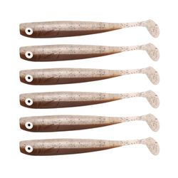 Zanderbait 9 cm Sandmann, señuelos de Pesca, señuelos Artificiales, lucioperca, cebos Blandos, Peces de Goma, Cebo de Goma, Contenido del envío: 6 Unidades.