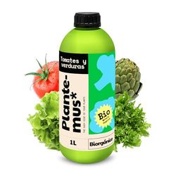 PLANTEMUS Abono Huerto BIOrganic para Tomates, Fresas, Hortalizas y Verduras, Abono para Cosechas Abundantes, Fertilizante BIO Orgánico Líquido (1 L)