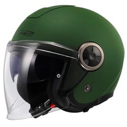 LS2, Casque Moto Jet Classy Solid Military Green, XL