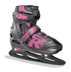 Roces Patins à Glace Jokey Ice 2.0 Girl réglable 34-37 Noir/Fuchsia