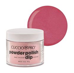 Cuccio Powder Polish - Acrylic Nail Colour Dip System - 45g (1.6oz) Dipping Powder - Rose with Shimmer