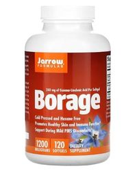 Jarrow Formulas Borage GLA-240-120 Softgels - Huile de Bourrache Riche en Acide Gamma-Linolénique (GLA) pour une Santé Optimale
