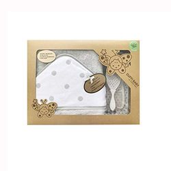 Duffi Baby 0896-11 ręcznik kąpielowy + szczotka + grzebień, szary, unisex