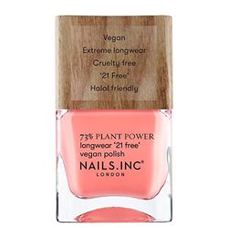 Nails.INC 73% Plant Power Nail Polish, Long Lasting Nail Color Lasts Up to 10 Days, Quick Drying, Cruelty Free, Vegan, 21 Free Formula, Zero Waste Pro, (14ml)