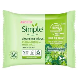 Simple Kind to Skin Bio-Degradable Cleansing Wipes, 25 Pack