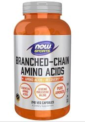 Now Foods, BCAA (Branched-Chain Amino Acids), 240 capsule vegane, aminoacidi a catena ramificata