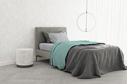 Komplett säng 100% TRENDY CHIC bomull, Enkel, Vattengrön