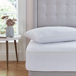 Silentnight King Airmax Deep Fitted Sheet and Pillowcase Set – White Easy Care No-Iron Luxury Linen Bottom Bedsheet - Elastic Hem to Snugly Fit Around Your Mattress Complimenting Your Duvet Cover