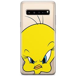 ERT GROUP Custodia per Samsung S10 5G originale e ufficiale Looney Tunes modello Looney Tunes 002 perfettamente adattata alla forma del telefono cellulare, parzialmente trasparente